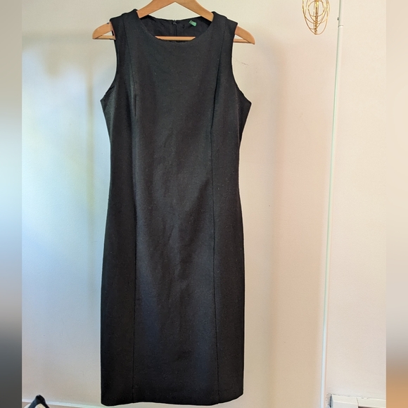 Benetton charcoal stretch shift dress size L - Picture 6 of 10
